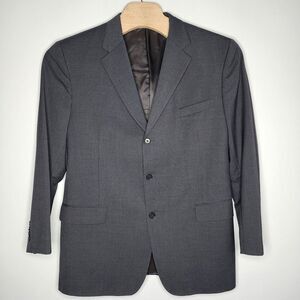 Brooks Brothers‎ Men's 3 Button Pure Wool Gray Blazer Sport Coat 46/41 long READ